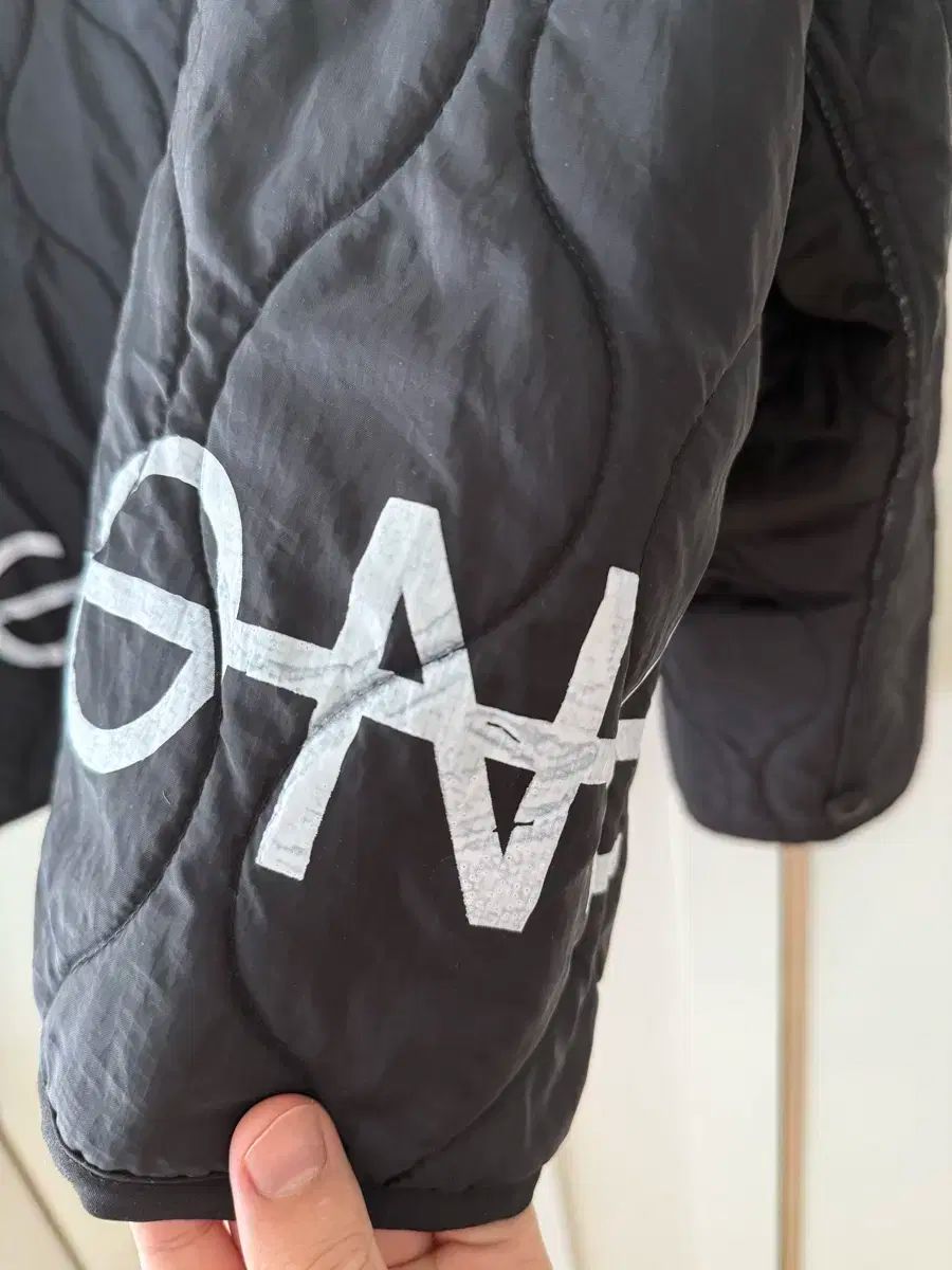 F PEACEMINUSONE(ピースマイナスワン) キルティングジャケット 黒  