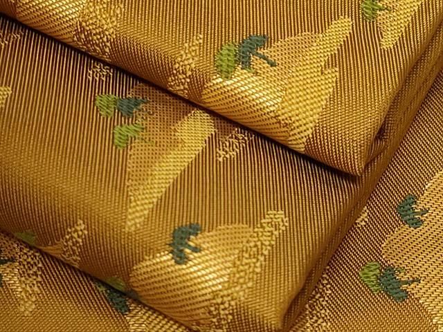 平和屋着物●男性 角帯 遠山文 金糸 正絹 CAAZ6416dy