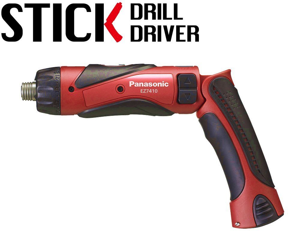 パナソニック Panasonic 充電スティックドリルドライバー 3.6V 1.5Ah 電池パック×2個 充電器 ケース付 高精度小型ドライバーM2.5 5 1.5Ah EZ7410LA2SR1 レッド