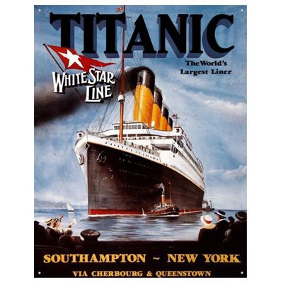 メタルサイン TITANIC タイタニック WHITE STAR LINE サインプレート 壁掛け 四角 角型 - メルカリ