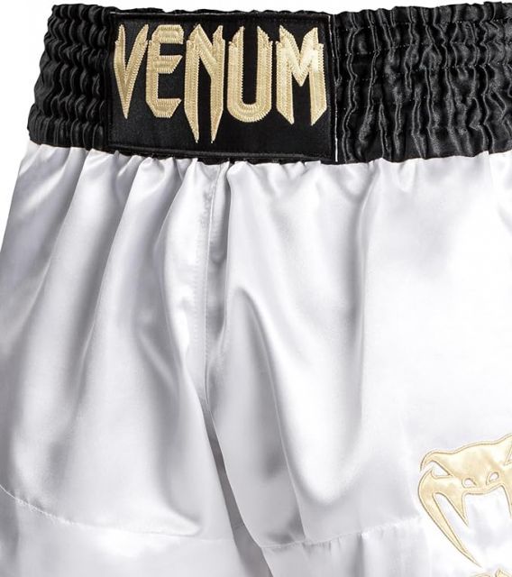 VENUM ヴェナム ヴェヌム ムエタイトランクス MUAY THAI SHORTS CLASSIC ヴェナム ベナム キックパンツ ボクシング トランクス スポーツウェア トレーニング 格闘技 Mサイズ ホワイト ゴールド ブラック