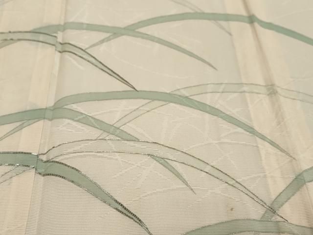 平和屋着物＊夏物 訪問着 絽 駒刺繍 芝文 銀彩 正絹 逸品