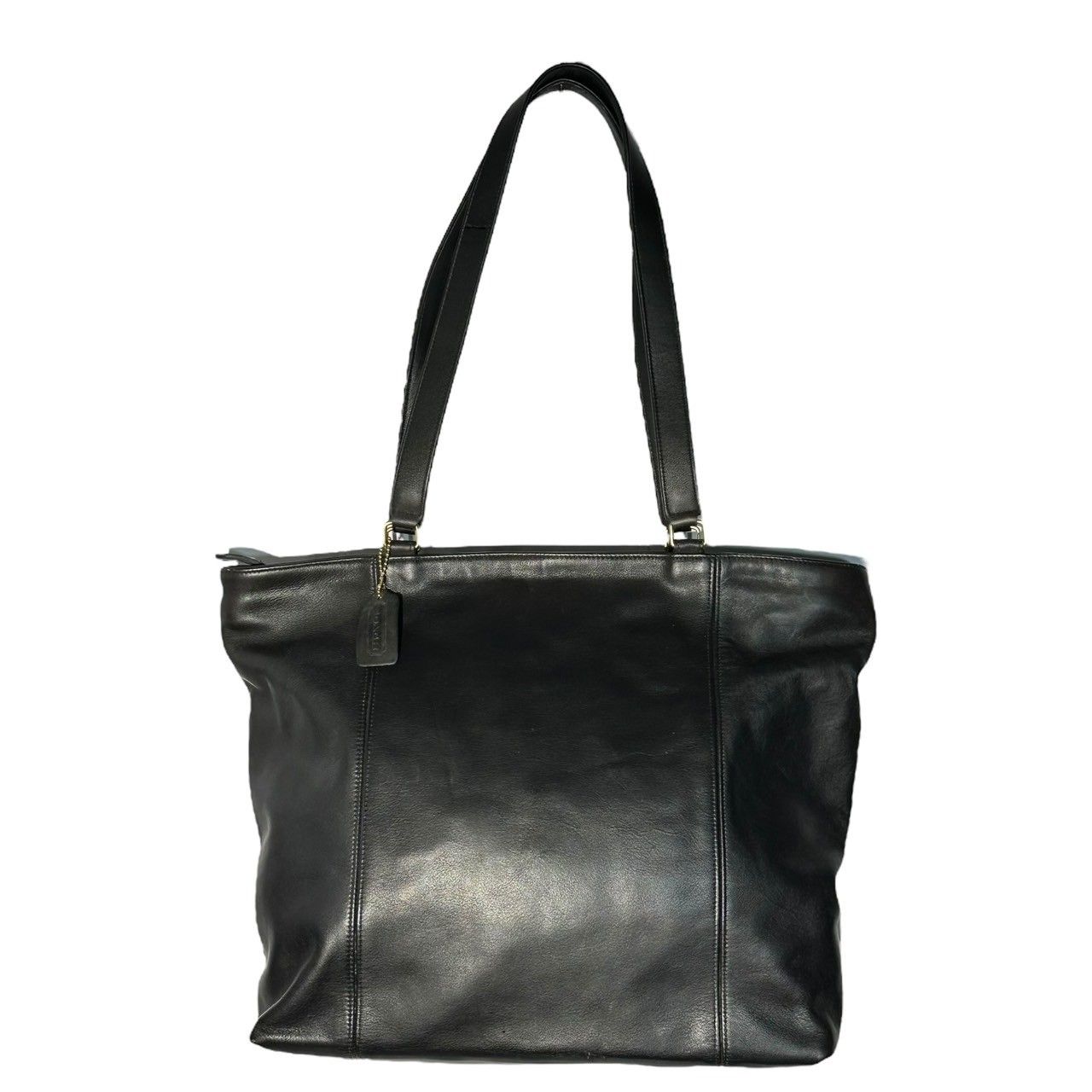 old coach トートバック レザー OLD COACH オールド コーチ 黒 レザー トート バッグ - Chago