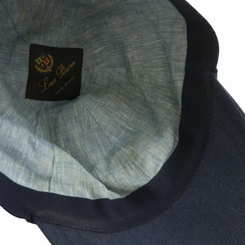 ロロピアーナ Loro Piana 帽子 キャップ コットン ロゴ 刺繍 L