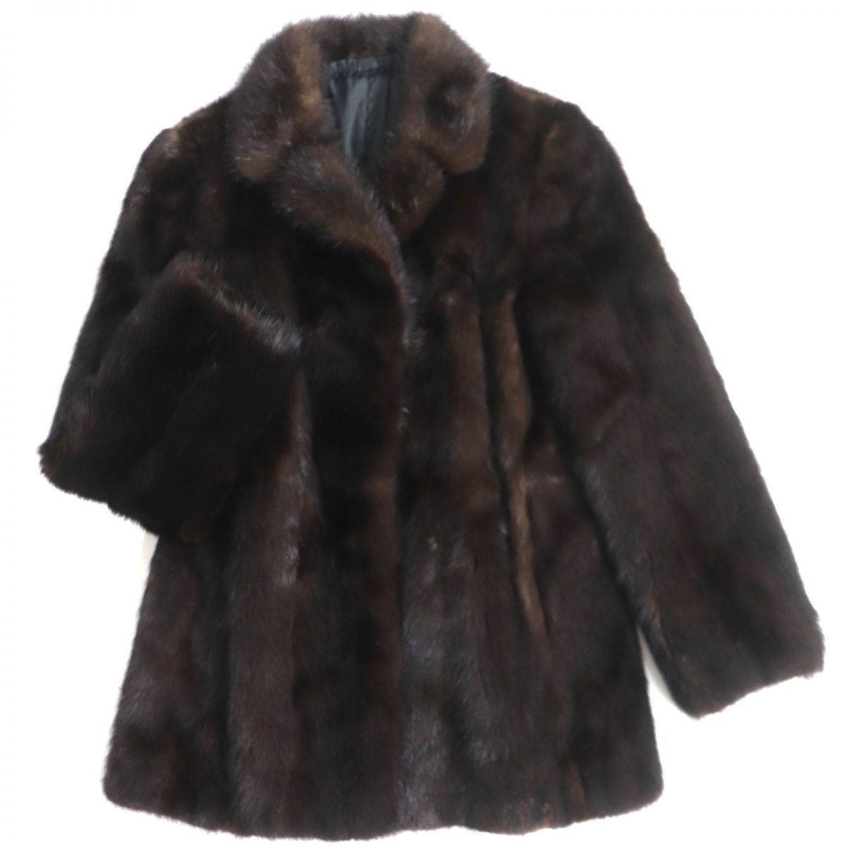 美品▽MINK デザインミンク 本毛皮コート ライトブラウン 毛質艶やか・