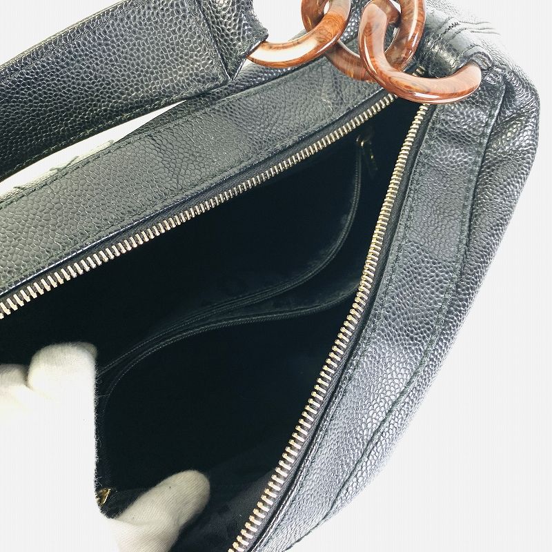 CHANEL シャネル ココマーク キャビアスキン ショルダーバッグ 