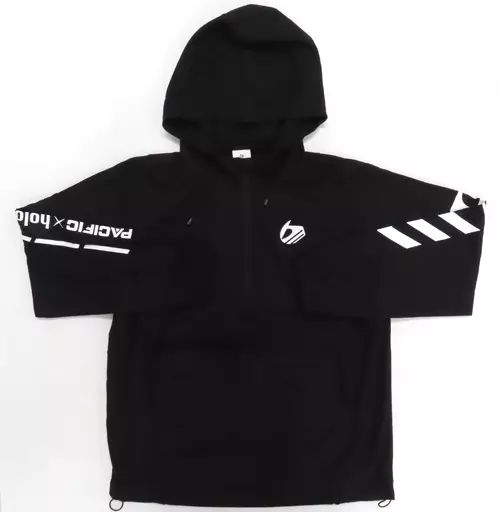 衣類　ロゴ アノラックパーカー ブラック Lサイズ 「PACIFIC RACING TEAM×ホロライブ」 2022年 個人スポンサー特典 中古】衣類 ロゴ アノラックパーカー ブラック Lサイズ