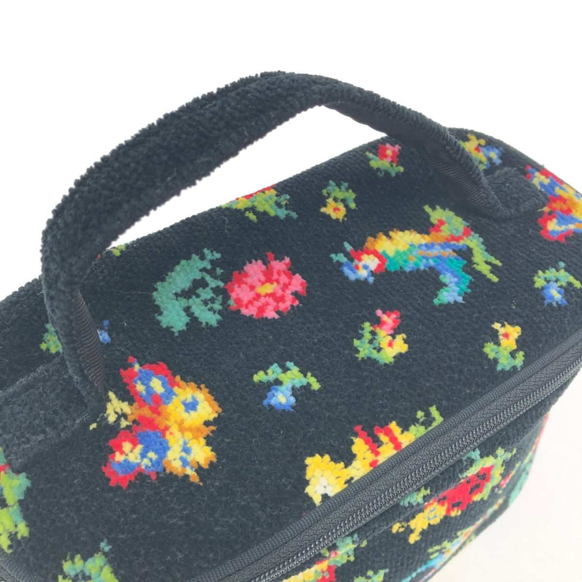 良好 FEILER フェイラー ハイジ/バニティ ポーチ ブラック シェニール