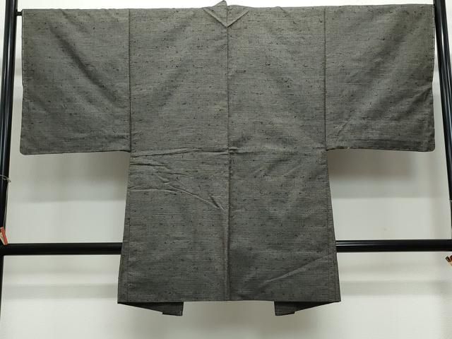 平和屋着物○男性 紬 アンサンブル 色無地 赤墨色 正絹 逸品 CAAU2034yc