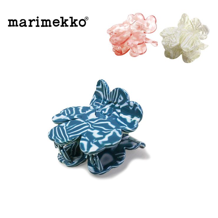 marimekko マリメッコ ヘアクリップ Unikko Hair Clip Small 093931 髪留め クリップ ウニッコ ブランド ヘアアクセサリー 女性 レディース イエロー ピンク ブルー 可愛い おしゃれ
