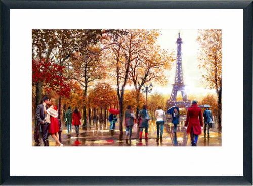 リチャード マクニール作品 Eiffel Tower アートプリント 木製アートフレーム付 80×60cm