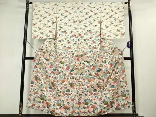 平和屋着物＊夏物 訪問着 絽 草花文 正絹 逸品 DAAU3237op