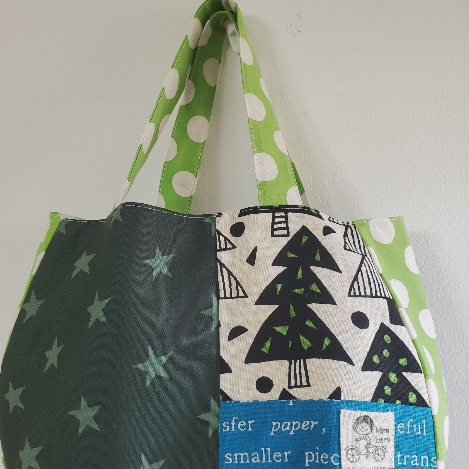 ハンドメイド、トートバック、ヴィンテージ、ラウンド、big丸い Handmade] How to make a fur round tote bag. Wide gusset with an