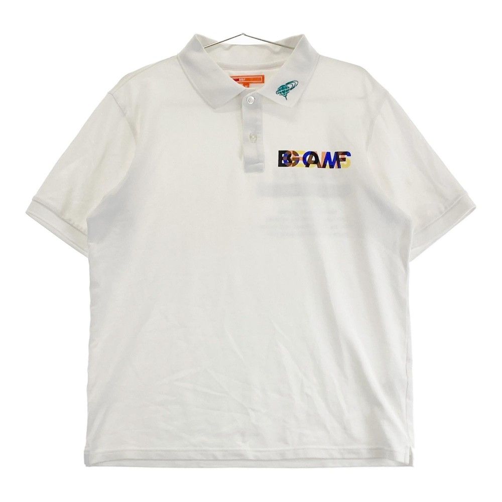 Beams Golf ポロシャツ　ビームスゴルフ サイズ：M BEAMS GOLF ビームスゴルフ 半袖ポロシャツ ホワイト