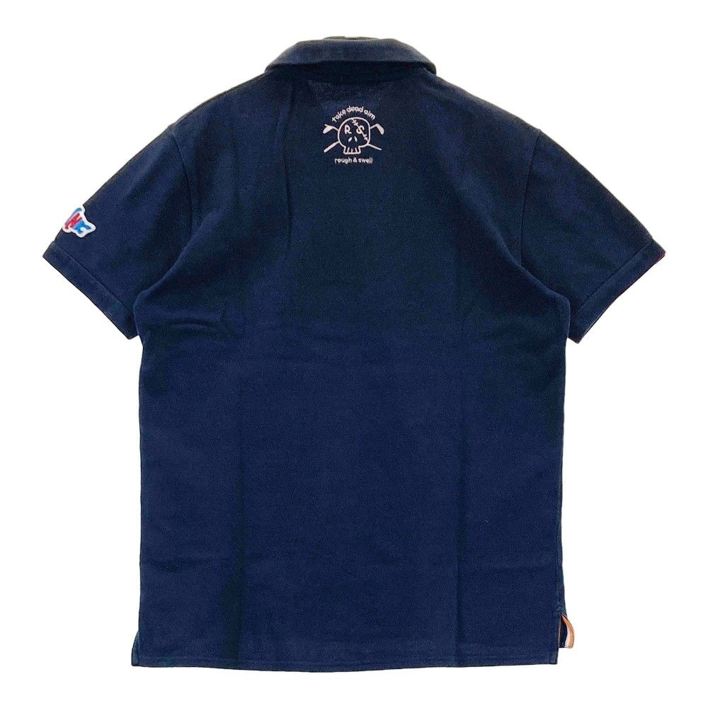 美品❗️ ラフアンドスウェル ネイビー　半袖ポロシャツ　Ｍ　23年春夏モデル 美品❗️ ラフアンドスウェル ネイビー 半袖ポロシャツ M 23年