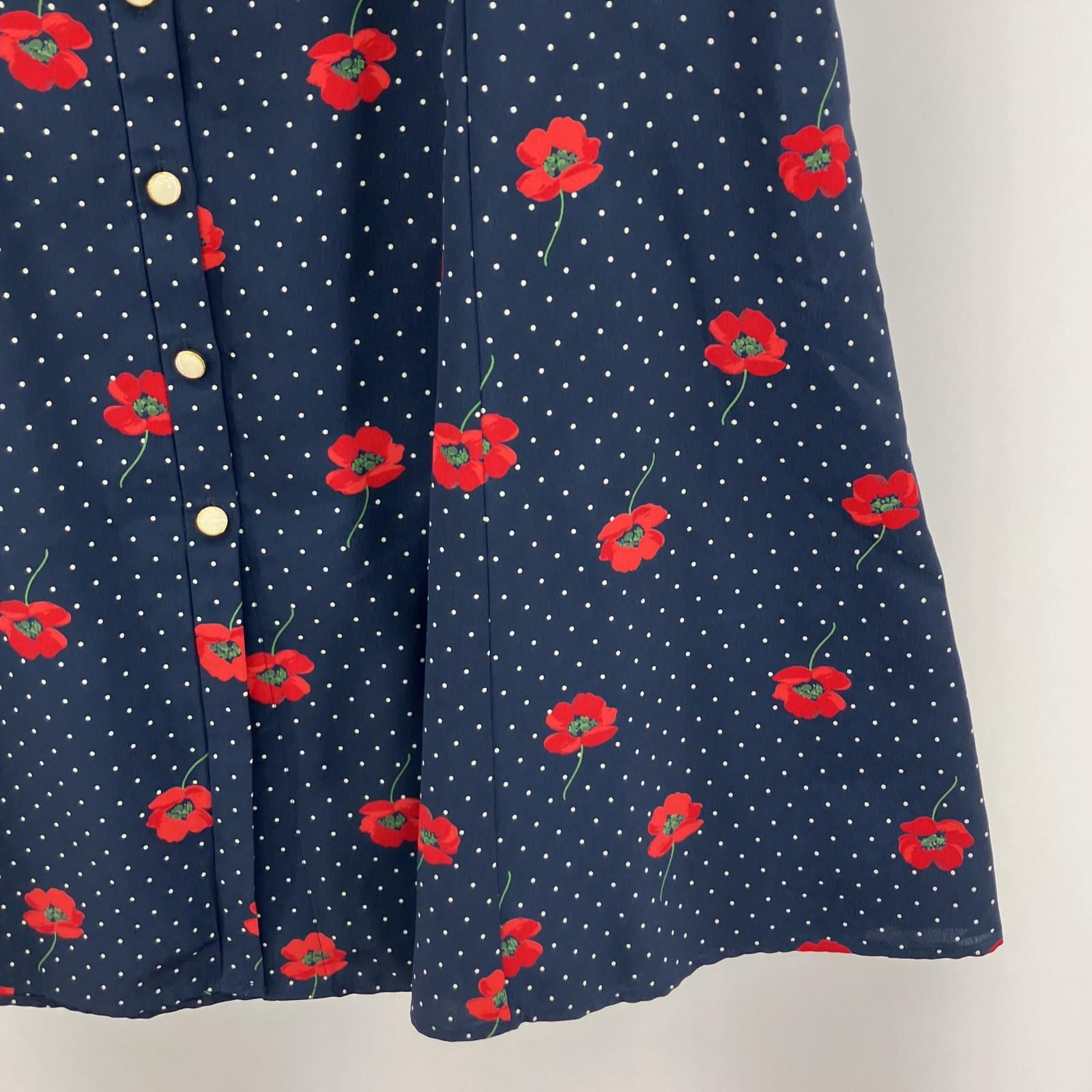 美品IENA イエナ　花柄×ドット柄　ネイビー　スカート IENA（イエナ）の「ネイビー（）」 - WEAR