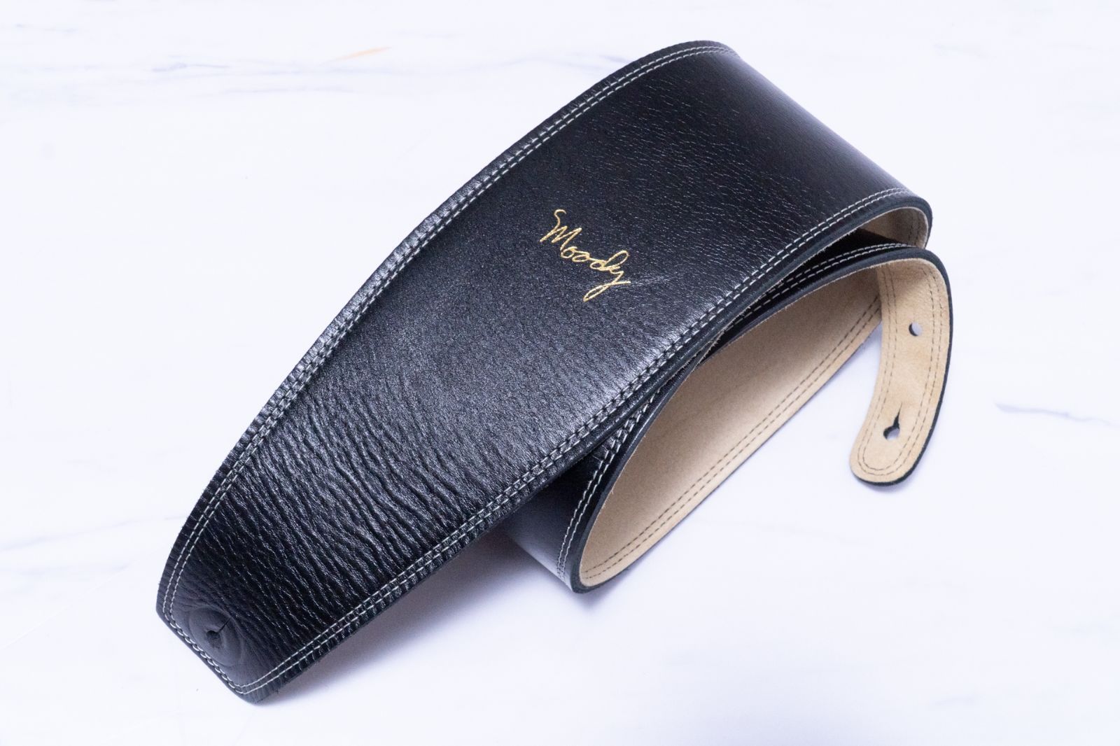 【ほぼ未使用】MOODY STRAPS Leather&Suede 4.0\" Moody Handmade Leather Straps Leather & Leather Series 4.0