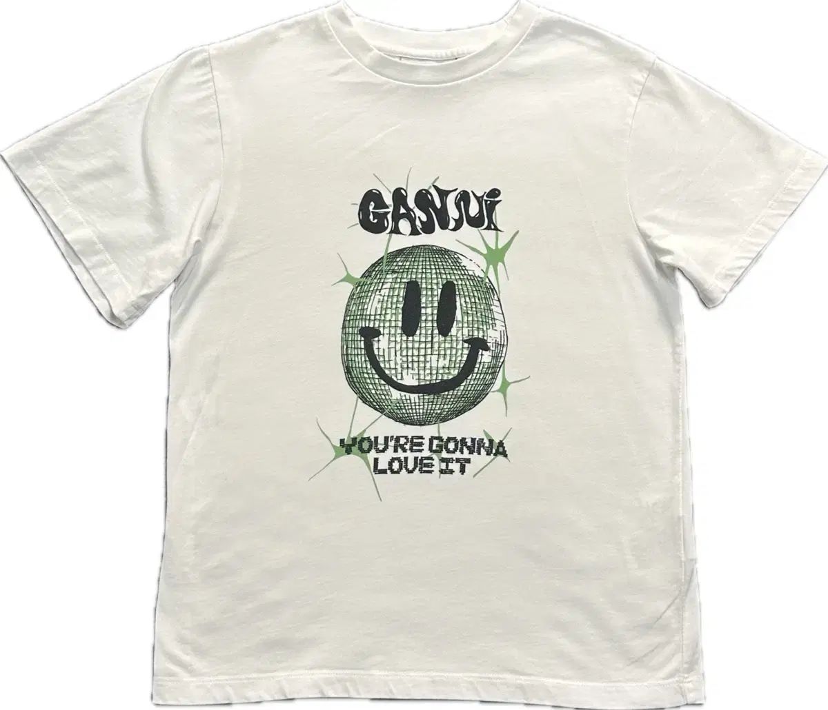GANNI ガニー スマイル 半袖 Tシャツ