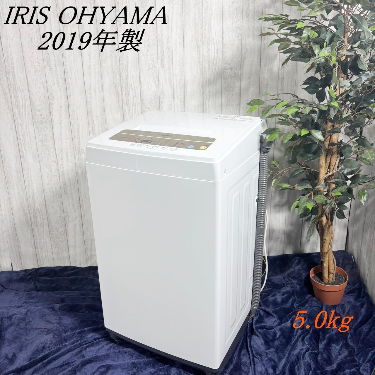 2019年製 IRIS OHYAMA アイリスオーヤマ 全自動電気洗濯機 IAW-T502EN 