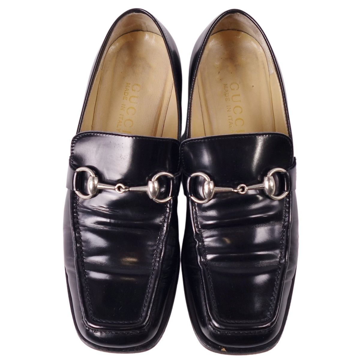 Vintage グッチ GUCCI ローファー モカシン ホースビット レザー
