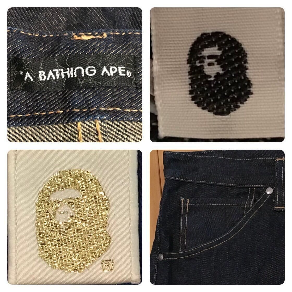 BATHING APE デニム ショートパンツ XLサイズ青山限定 ☆APE エイプ 初期 青山限定 BATHING APE 刺繍 デニムパンツ☆ - メルカリ