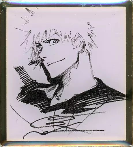 中古】バッジ・ピンズ 黒崎一護(白黒) 「BLEACH生誕20周年記念