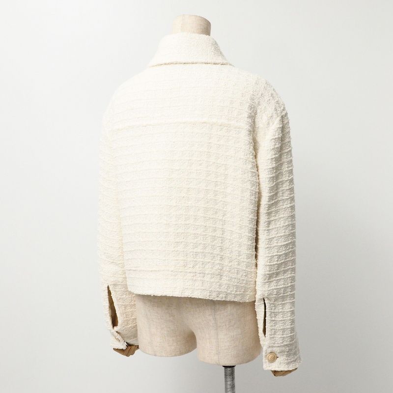 □美品□GUCCI グッチ ジャケット サイズ40 ツイード ジップアップ  