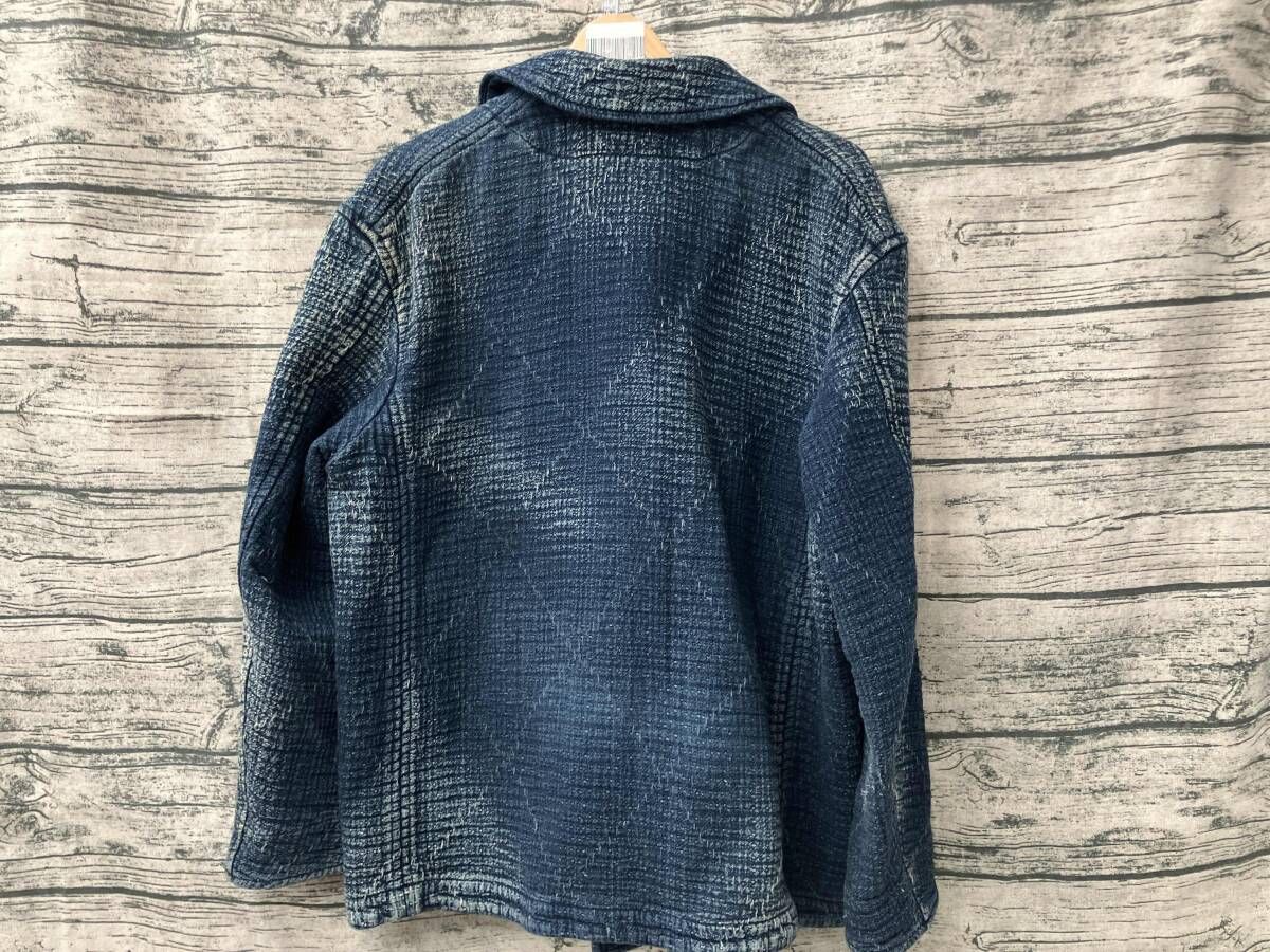 名品の PORTER CLASSIC ポータークラシック SASHIKO PEA COAT ピーコート Sサイズ ブルー 【通販激安】