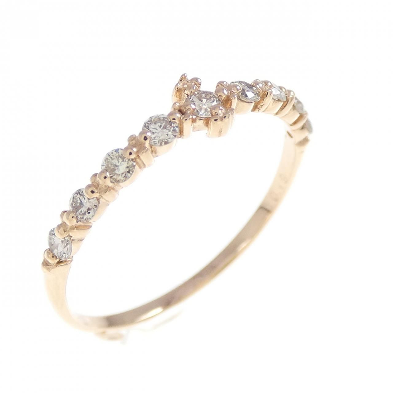 K10PG ダイヤモンド リング 0.19CT