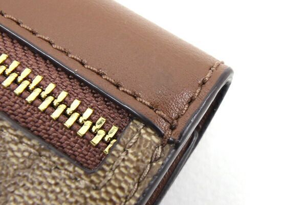 コーチ 三つ折り財布 シグネチャー F87589 PVC □美品□ COACH コーチ