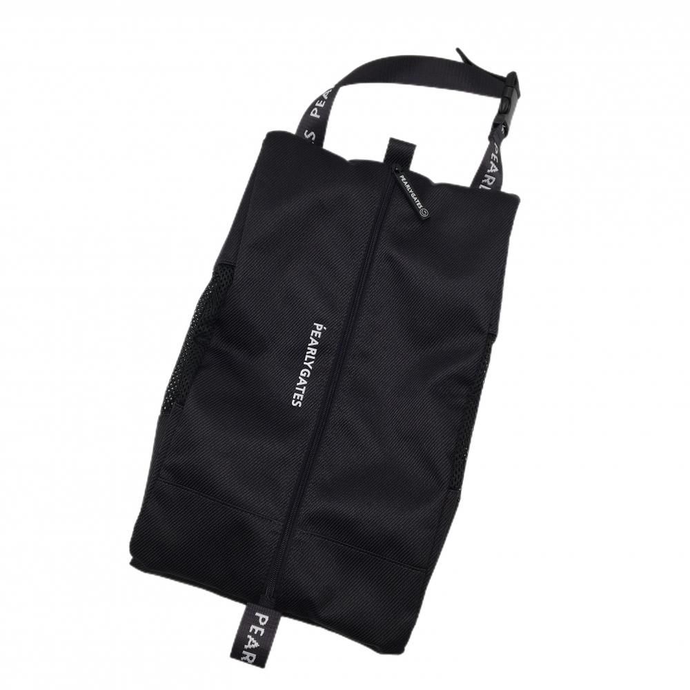 【超美品】パーリーゲイツ シューズケース 黒×白 ニコちゃん スマイル 一部メッシュ セガサミーカップゴルフ PEARLY GATES