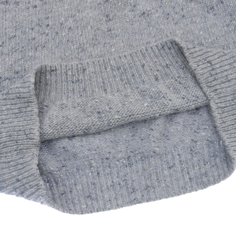 超美品 トーネット TONET 現行タグ カシミア混 ビジュー付 クルーネック ニット 42 レディース 定価118800円 超美品 トーネット TONET 現行タグ カシミア混 ビジュー付