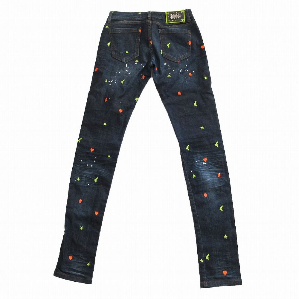 PLEIN プレイン メンズ ダメージスキニーデニム スキニージーンズ 1 PLEIN プレイン メンズ ダメージスキニーデニム スキニージーンズ 1