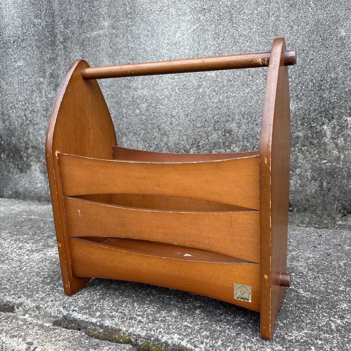 棚 ラック 木製 昭和レトロ 当時物 マガジンラック インテリア 古道具 棚 ラック 木製 昭和レトロ 当時物 マガジンラック インテリア 古道具