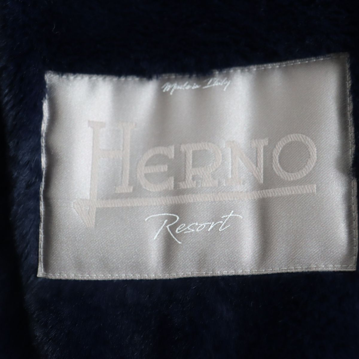 美品◆19年製 HERNO ヘルノ リゾート PA005UR フーデッド ダブルジップ×スナップボタン 中綿入りコート ネイビー 44 正規品 メンズ