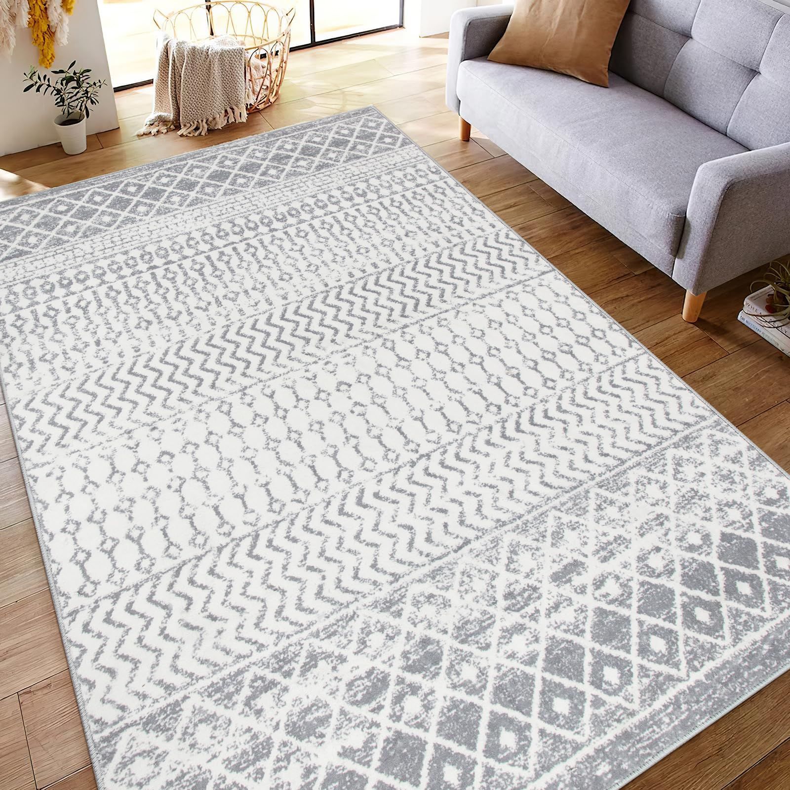 HAOCOO ラグ カーペット 洗える 140×200cm 絨毯 オールシーズン適用 約1.5畳 ふわふわ すべり止め 低反発 防ダニ 防臭 防音マット 室内用 長方形 デスクマット ダイニングマット ホットカーペット