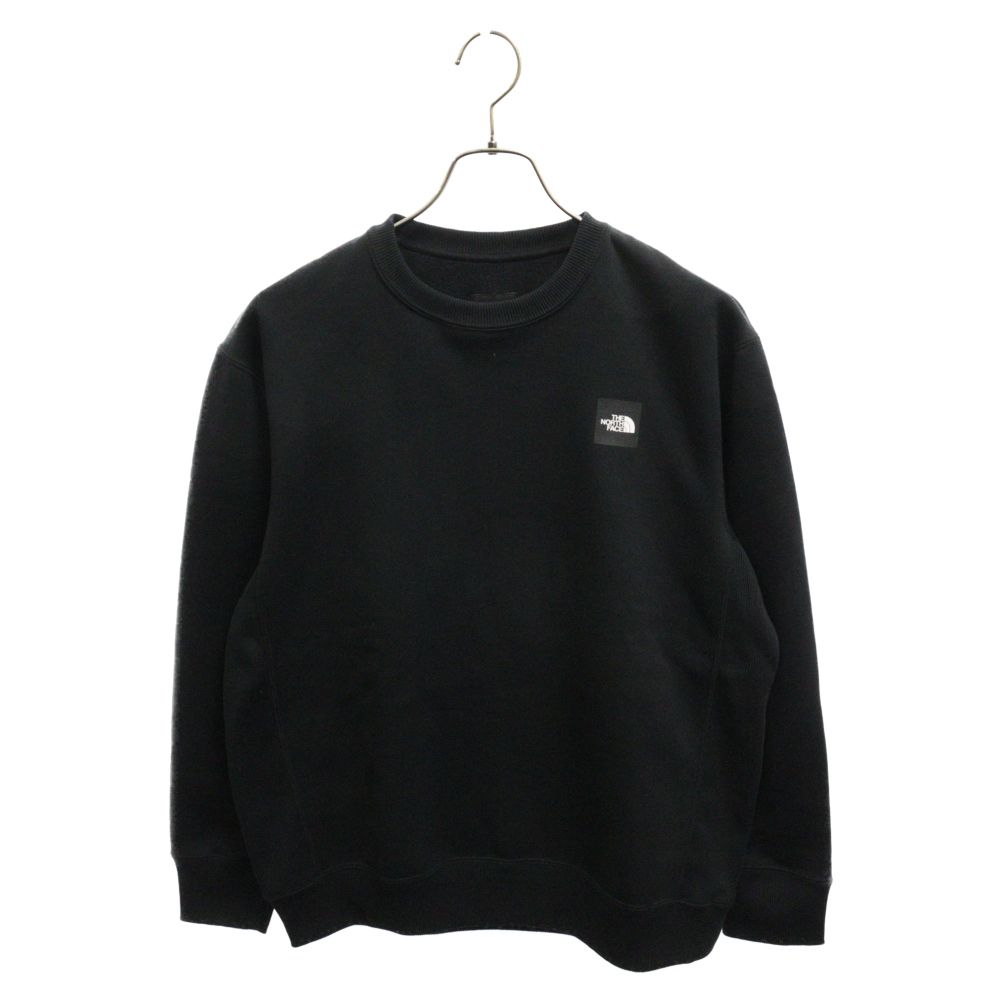 THE NORTH FACE (ザノースフェイス) SQUARE LOGO CREW スクエア ロゴ プリント クルーネック スウェット トレーナー ブラック NT62041