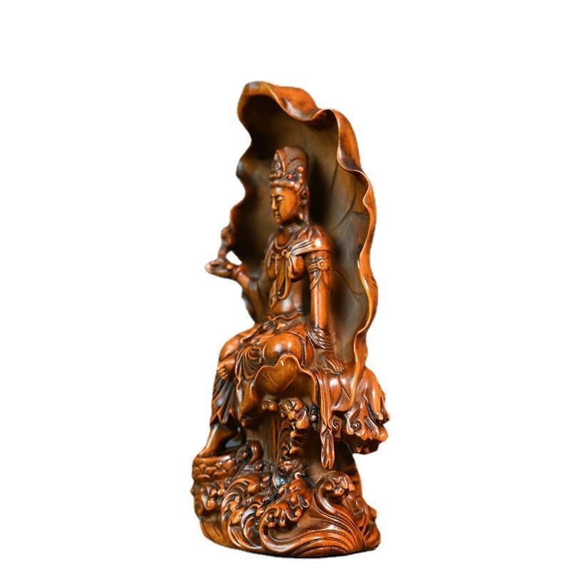 仏像 置物 オブジェ 仏像 彫刻 工芸品 自在観音菩薩 厄除 木彫 観音菩薩 神 仏 仏像 置物 オブジェ 木彫 木製 彫刻 装飾品 風水