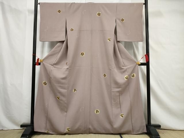 平和屋着物▽上質な小紋 単衣 総絞り 正絹 逸品 AAAY9438jh