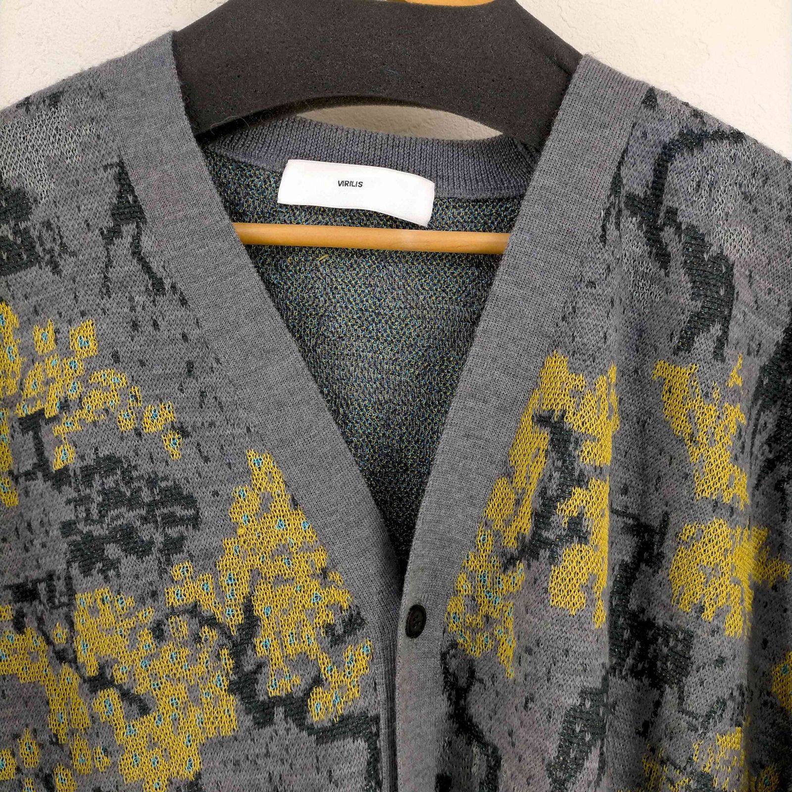 トーガビリリース　ニットカーディガン トーガビリリース TOGA VIRILIS 20AW 織り柄ニットカーディガン メンズ