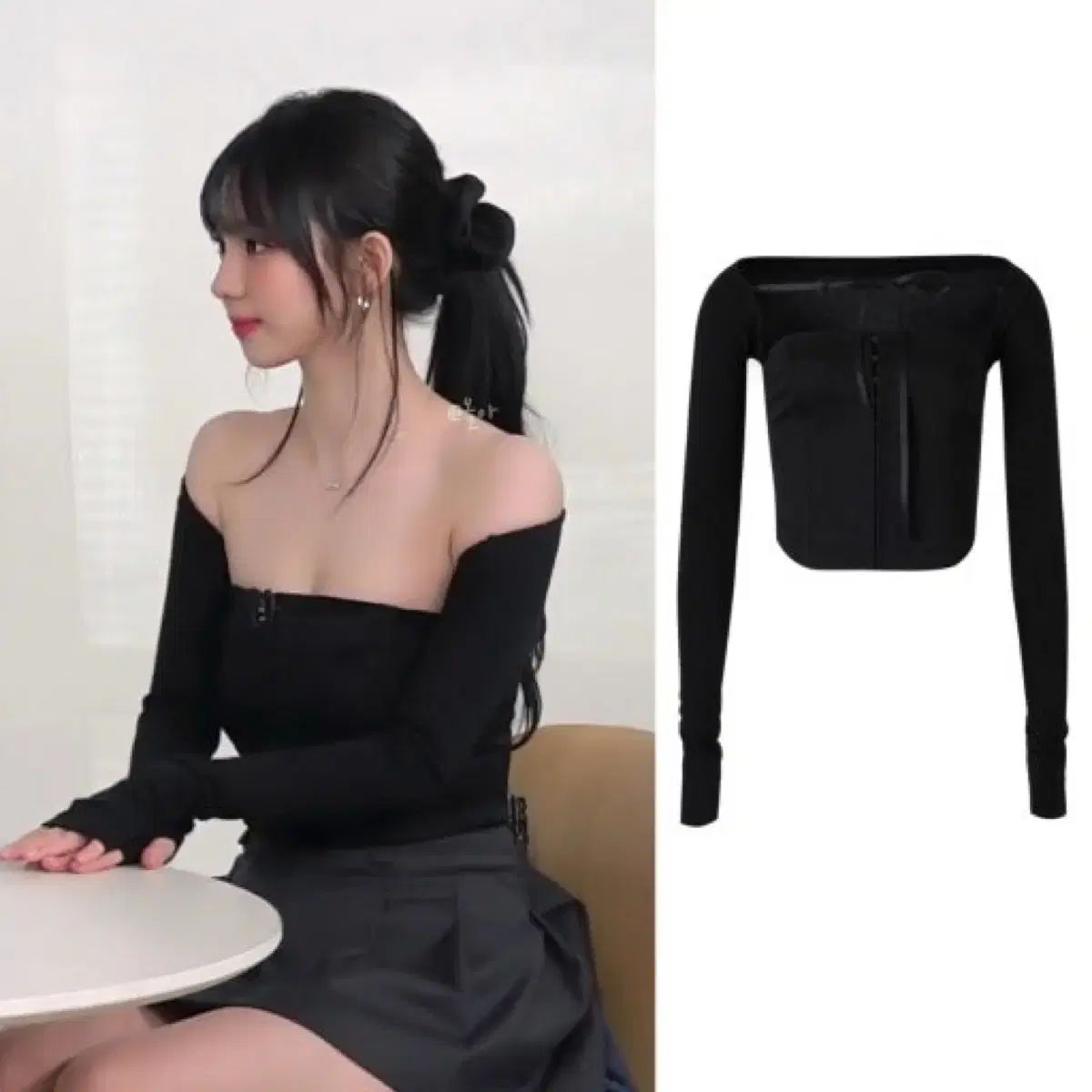 NOT YOUR ROSE Nana top Black