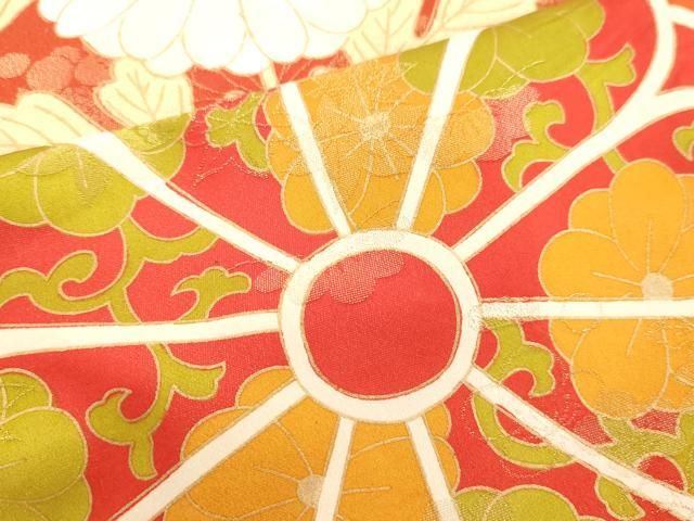平和屋着物○豪華振袖 駒刺繍 亀甲草花文 金彩 正絹 逸品