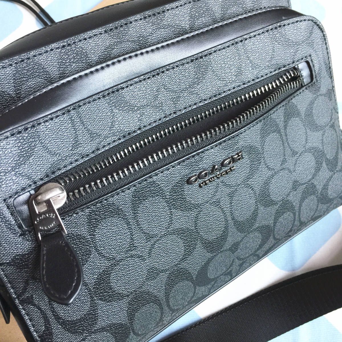 ☆新品☆コーチ/COACH バッグ F91485 チャコール×ブラック ショルダー 