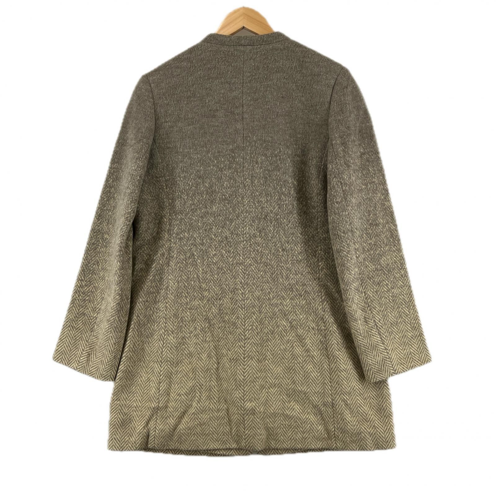 【Scapa】ウール100% ヘリンボーンロングコート　グレー系 美品 SCAPA スキャパ その他 秋冬 AW コート ウール グレー