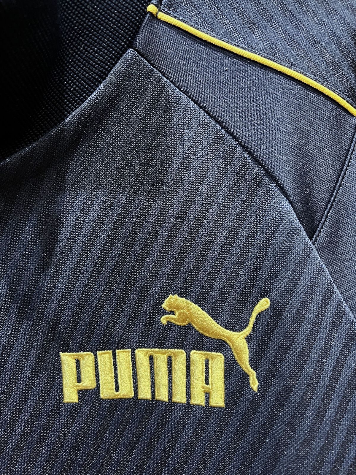 美品 プーマ ジャージ 上下セットアップ L メンズ ネイビー/ゴールド PUMA