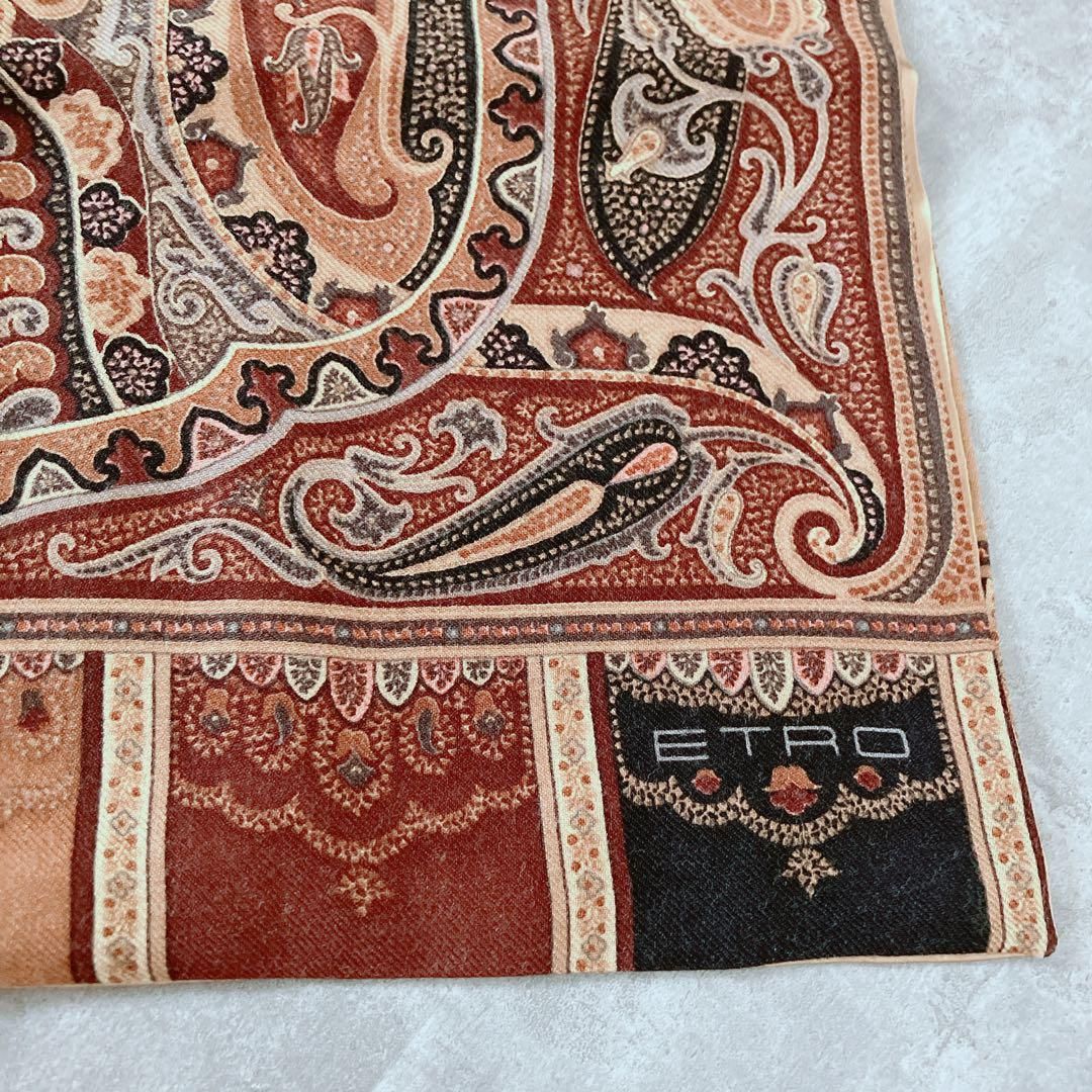 ☆ETRO☆ ストール ペイズリー柄 ウール混 ベージュ 【公式通販】