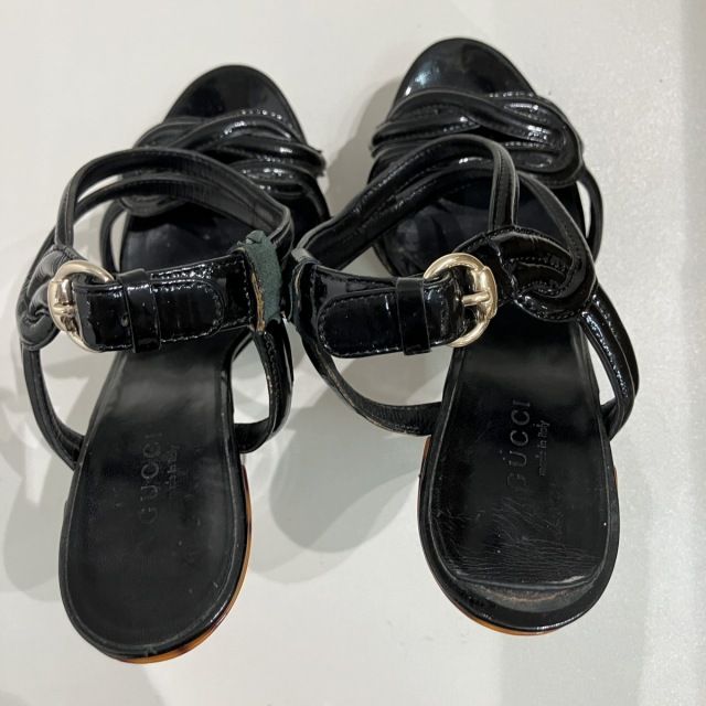 デパート 送料無料 GUCCI グッチ サンダル ストラップ ベルト ハイヒール ミュール 靴