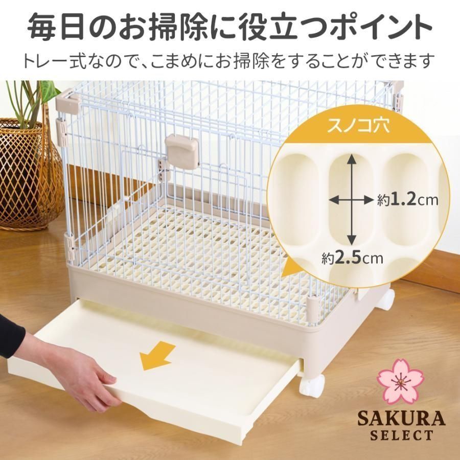 新品未使用小動物 ケージ うさぎ 小型 ゲージ すのこ キャスター
