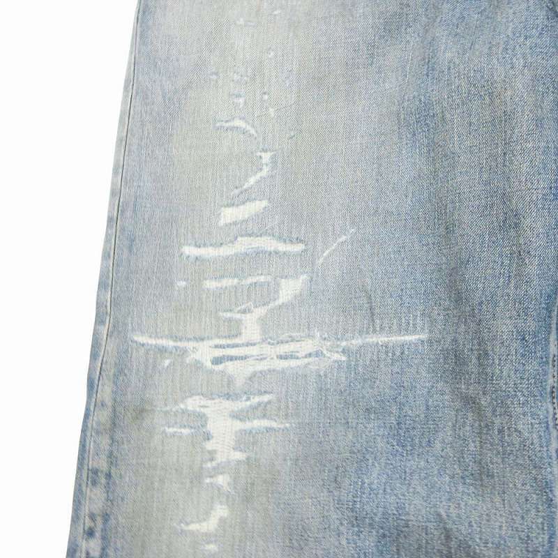 美品 23AW マインデニム MINEDENIM NE Wide 5pocket USS ダメージ加工 