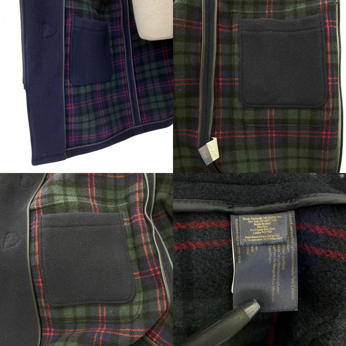 186000 現状品 Brooks Brothers ブルックスブラザーズ Brooks Brothers ダッフルコート L ネイビー ウール レディース GULLKHAN_COM